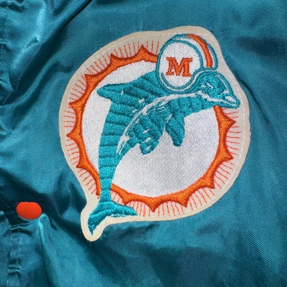 Teal Miami Dolphins Satin Jacket - Picture 6 of 9